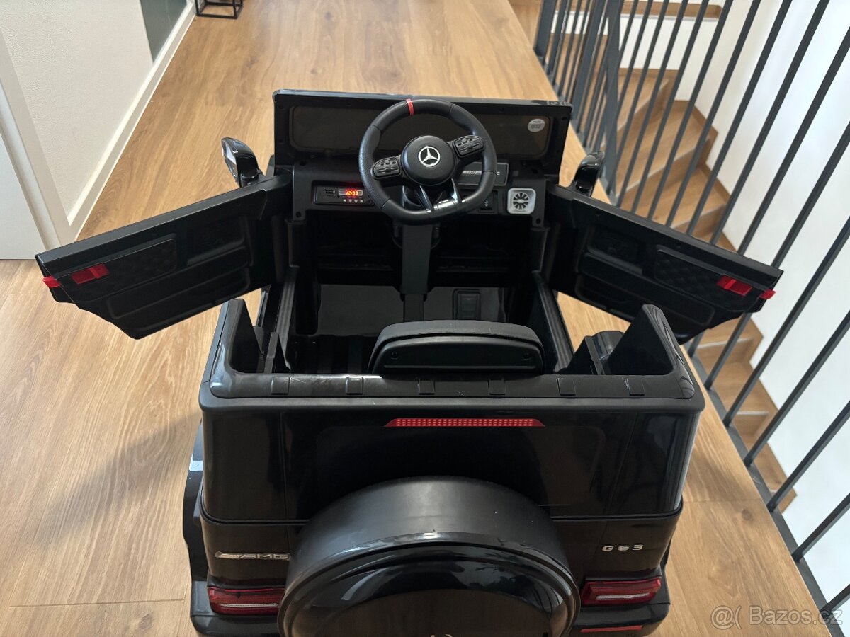 Elektrické autíčko Mercedes G63 AMG 4x4 EVA kola 12V7Ah čern - 4
