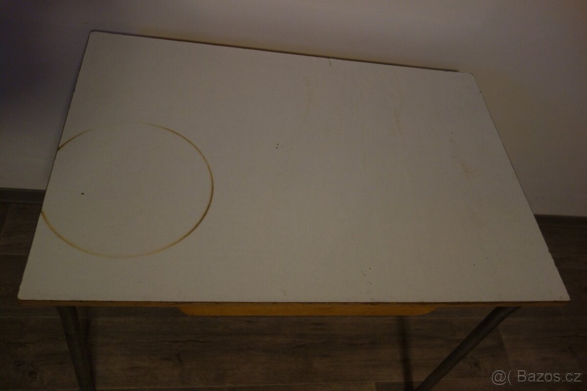 RETRO VINTAGE STŮL ČSSR 70 léta UMAKART CHROM BUK - 4