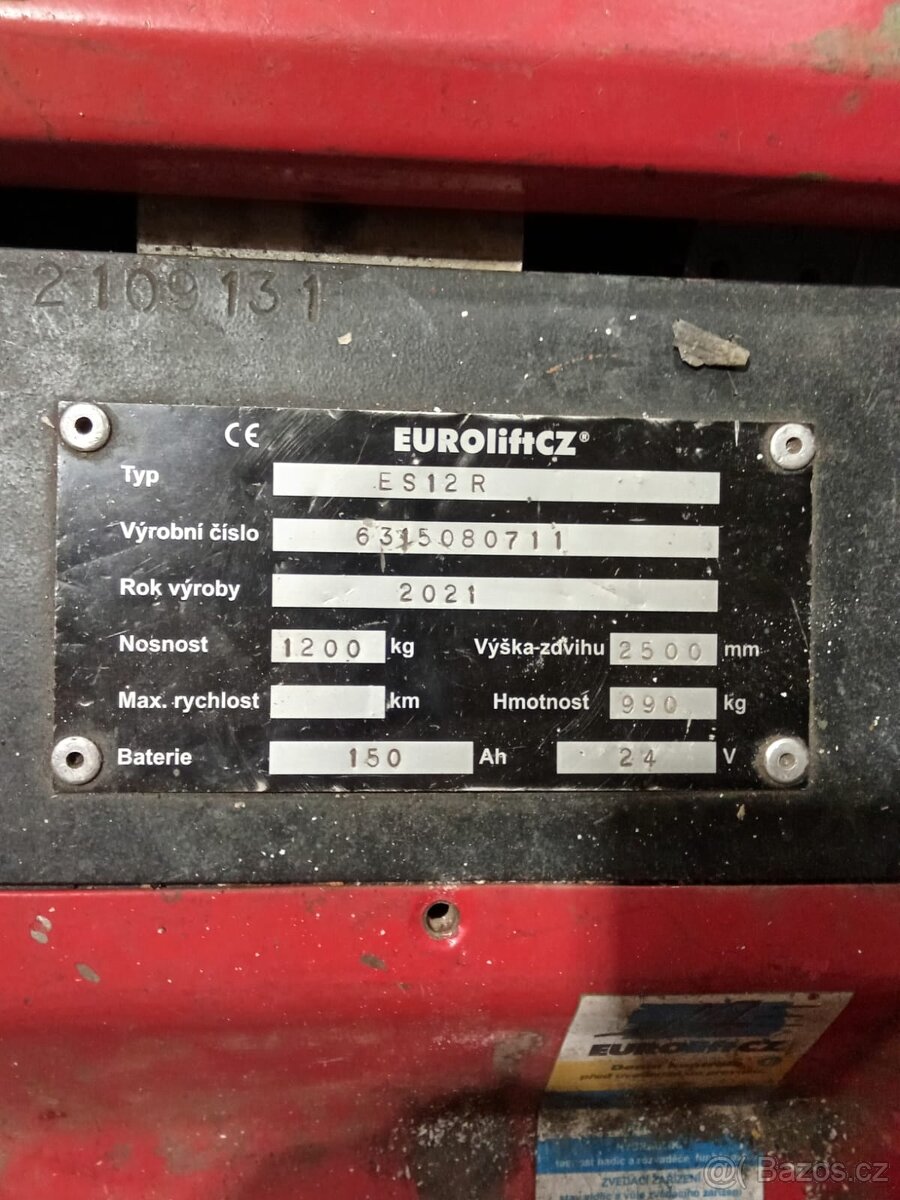 Elektrický vysokozdvižný vozik ES12R - 4