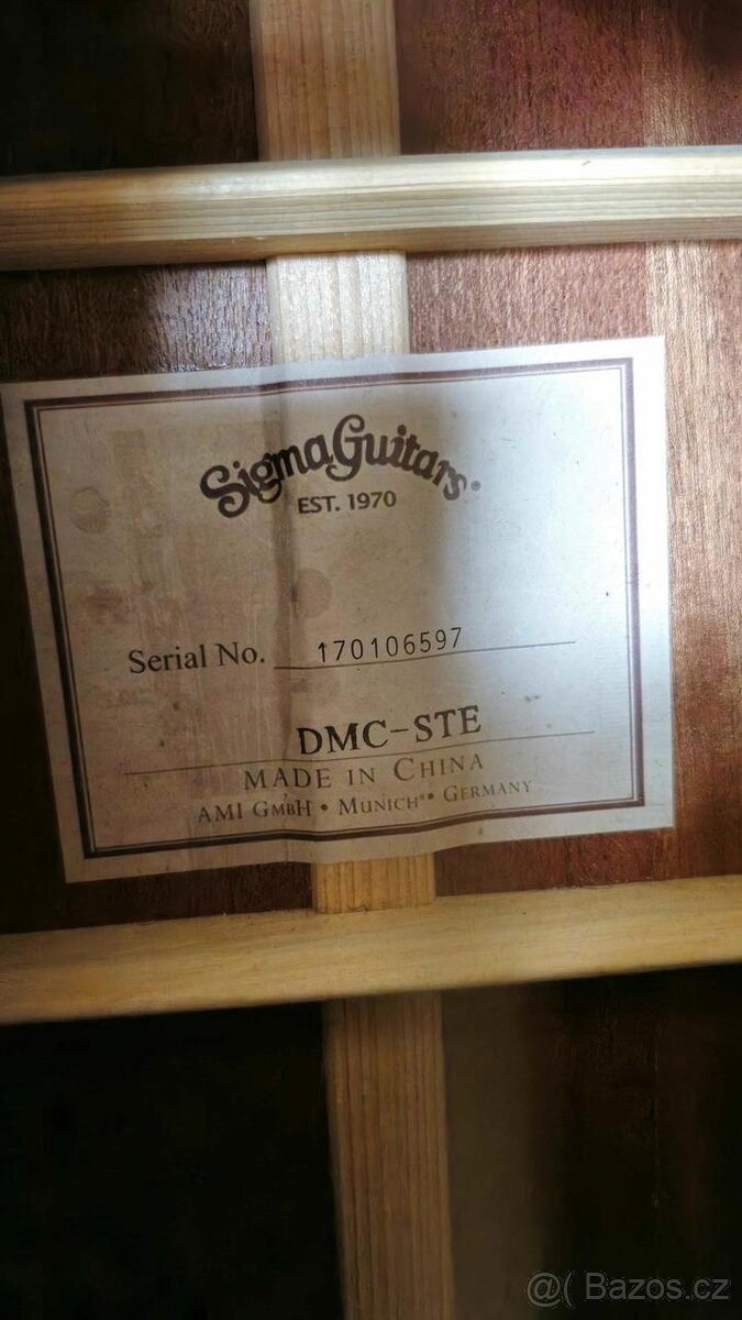 Prodám skvělou elektroakustiku Sigma DMC-STE - 4