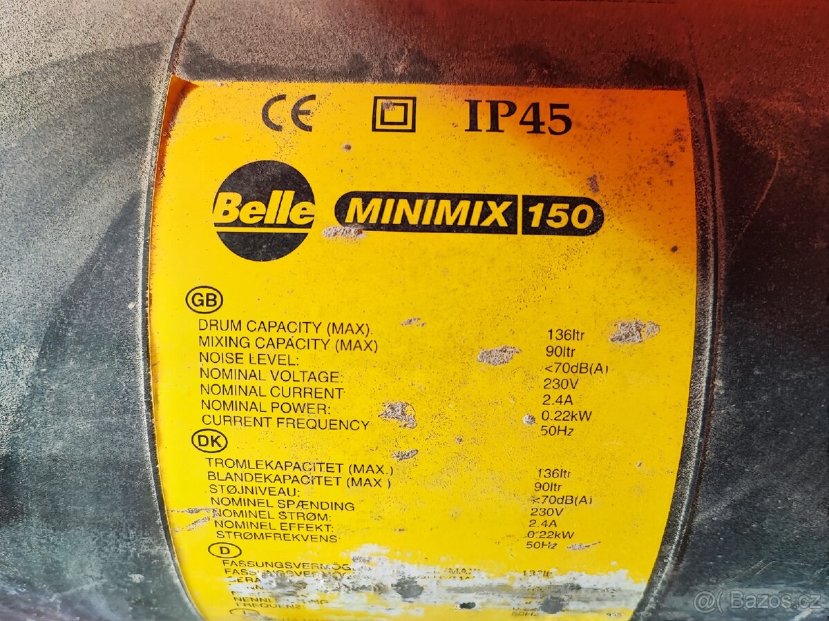 Prodám míchačku Belle Minimix 150 - 4