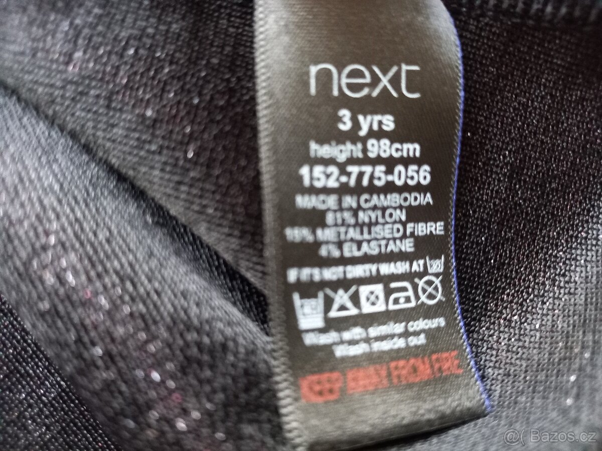 Lurexove šaty s prustrihem vel. 98 Next - 4