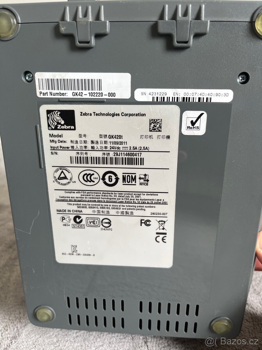 Zebra GK420t termotransferová tiskárna štítků - 4