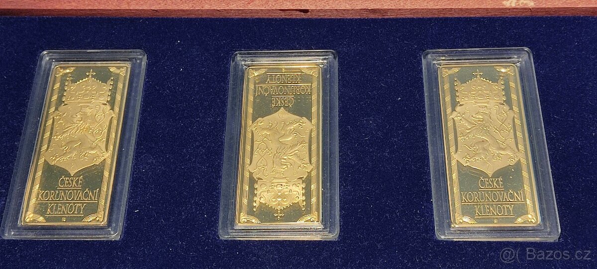 Sbírka korunovačních klenotů i s etui, pozlacené, certifikát - 4