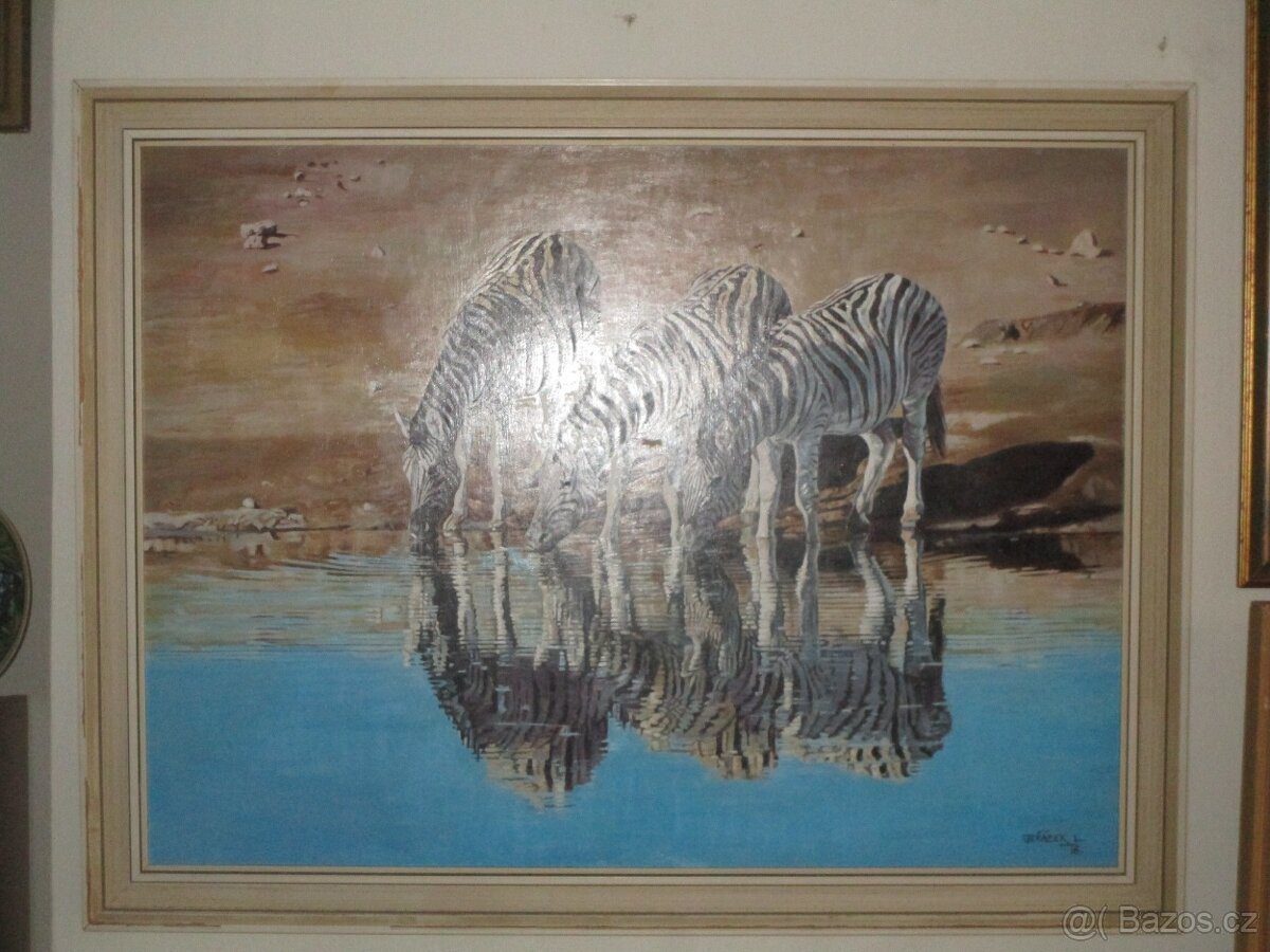 EXOTICKÁ ZVÍŘATA-OLEJOMALBA-RUČNI MALBA - 4