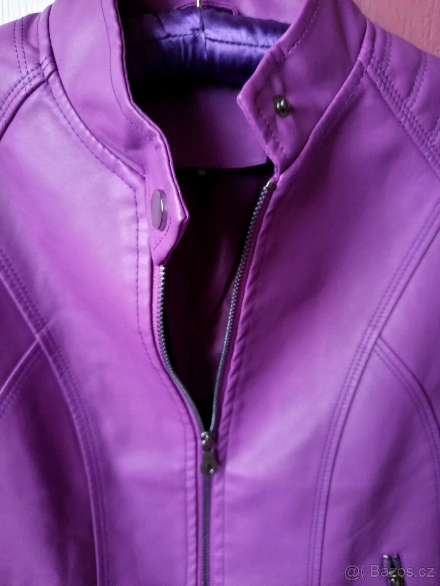 Dámská koženková bunda M - 4