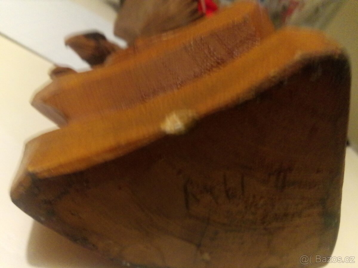 Stará dřevořezba Orel a had - 4