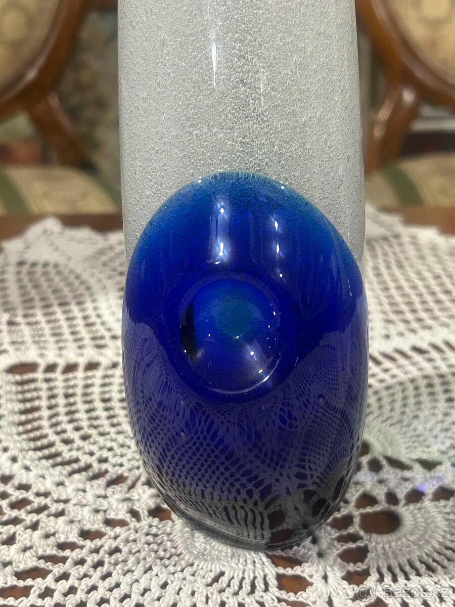 Váza hutní sklo František Špinar 1976 škrdlovice - 4