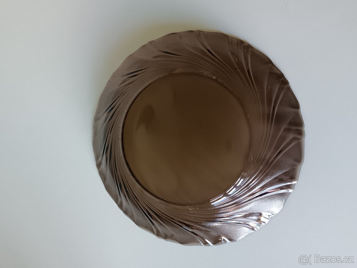 Talíř z kouřového skla - 4