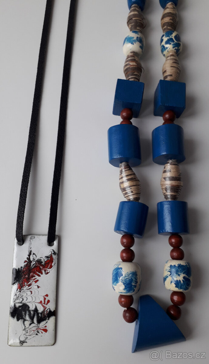 dřevěné korálky - náhrdelníky - 4