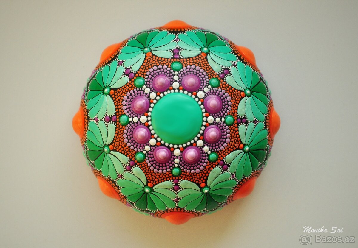 Mandala "Zelený lístek" DotArt, akryl - 4