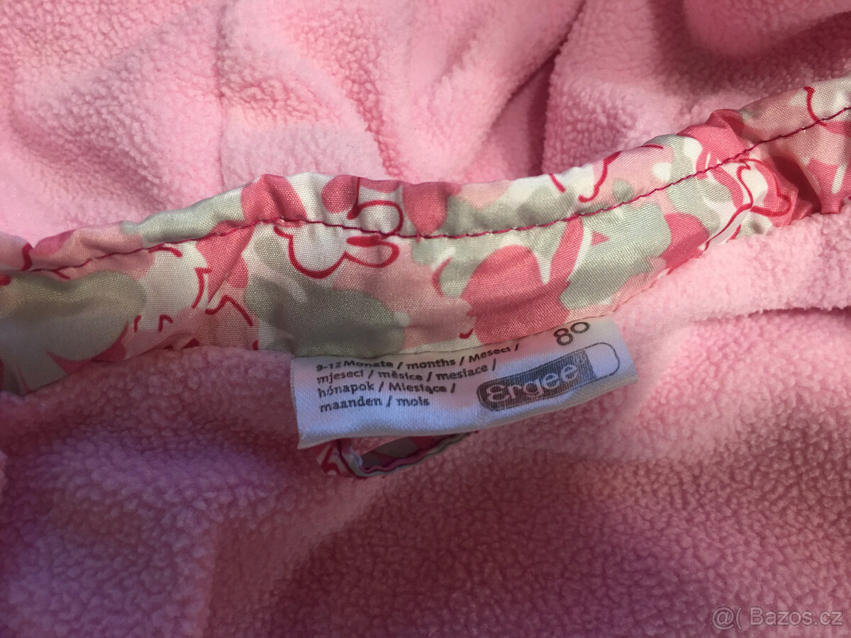 Dívčí zimní teplá bunda a kapucí ERGEE, vel. 80 - 4