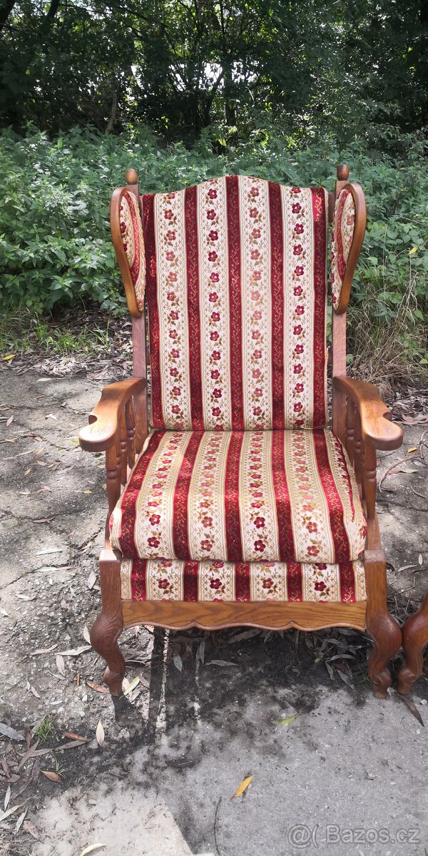 Starožitná sedací souprava 3+1+1 - 4