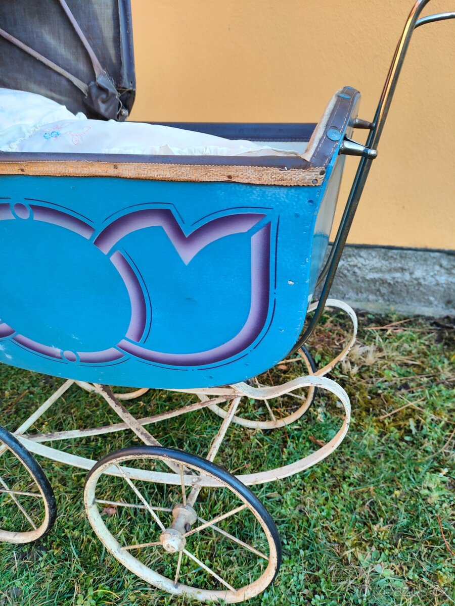 Starožitný kočárek pro panenky PHÖNIX - 4