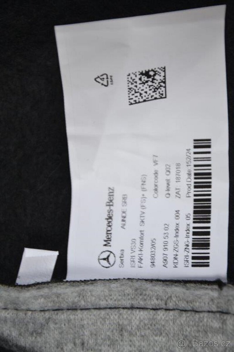 Mercedes-Benz Sprinter 907 potah sedačky - 4