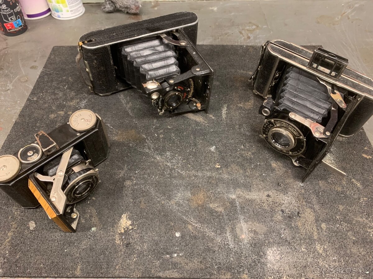 staré fotografické měchýře - fotoaparáty funkční zachovalé - 4