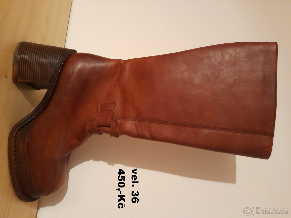 Hnědé kozačky vel.36 - 5 párů - 4