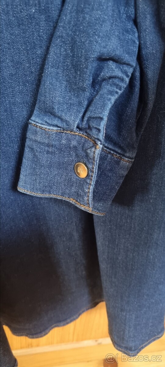 Dámské modré džínové šaty - 4