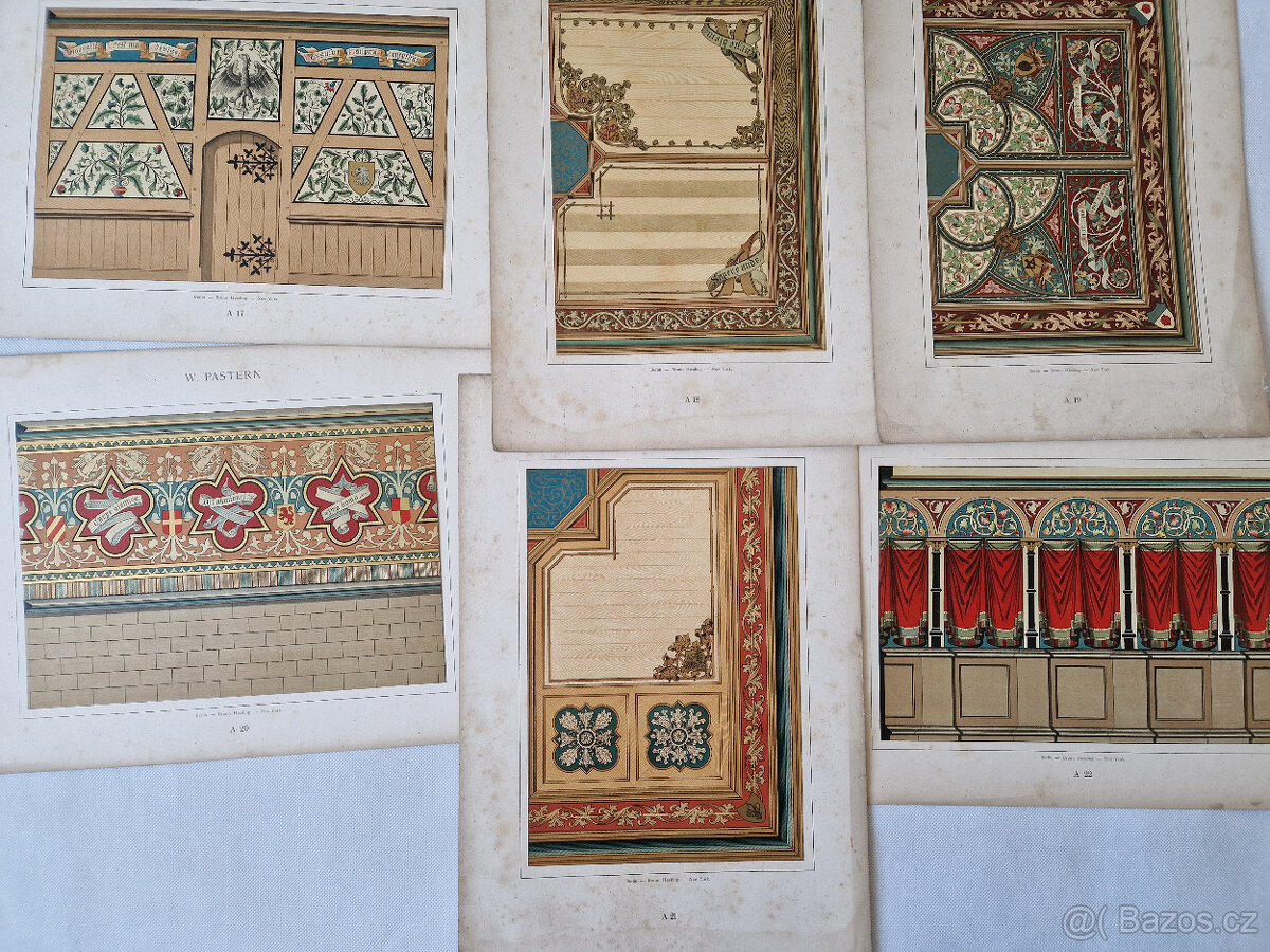 Vzorník předloh pro malíře stropní malba architektura 1896 - 4