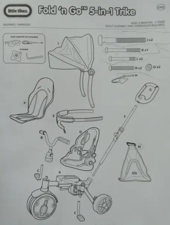 trojkolka / tříkolka - Little Tikes - 4