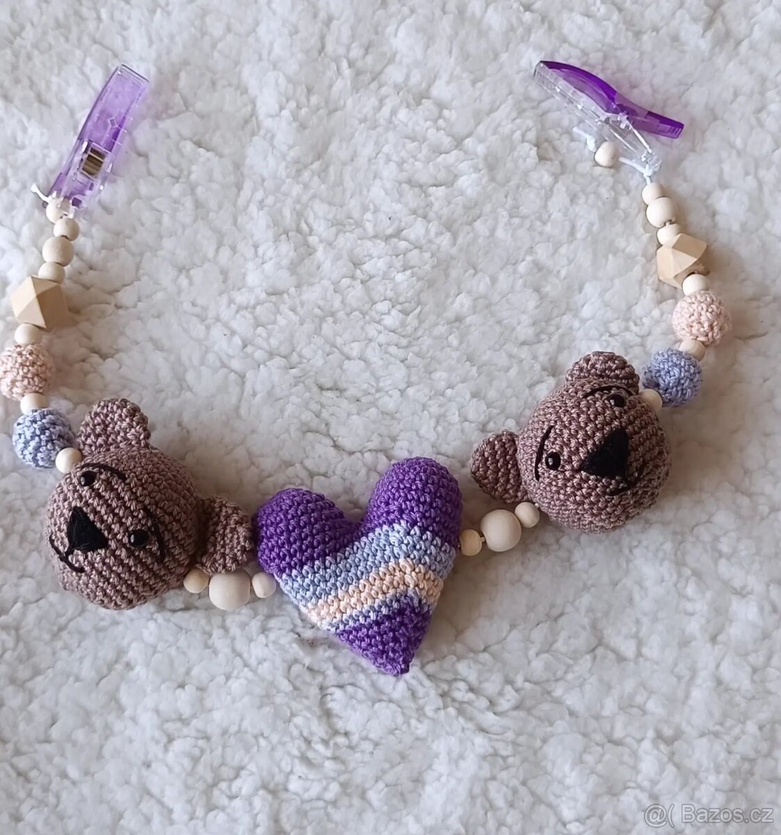 Háčkovaná sada pro miminko medvídek - 4