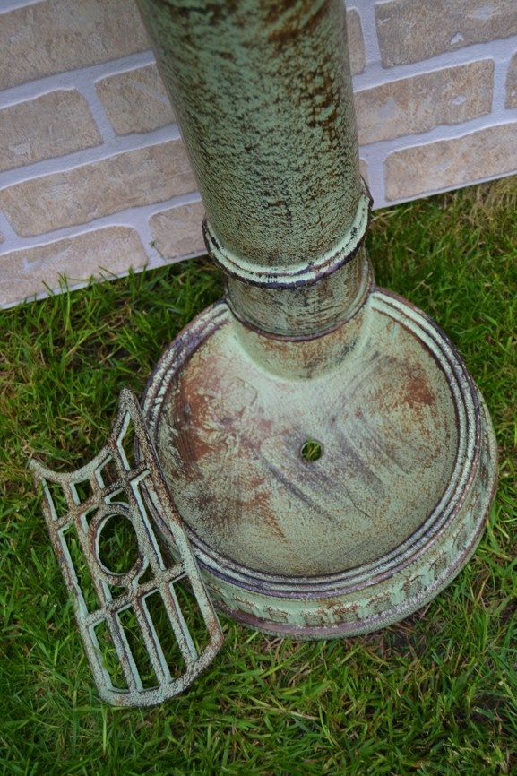 Vodovodní sloupek - kašna - litinová výlevka - zelená - 4