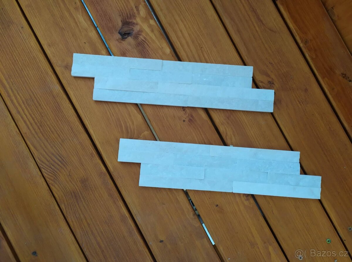 Obklad-přírodní kámen bílý 40x10cm - 4