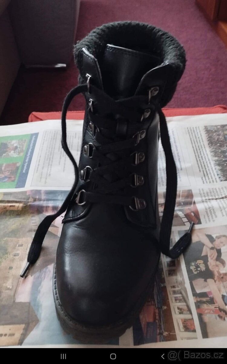 Dámské černé kotníkové zimní boty vel.39 - 4