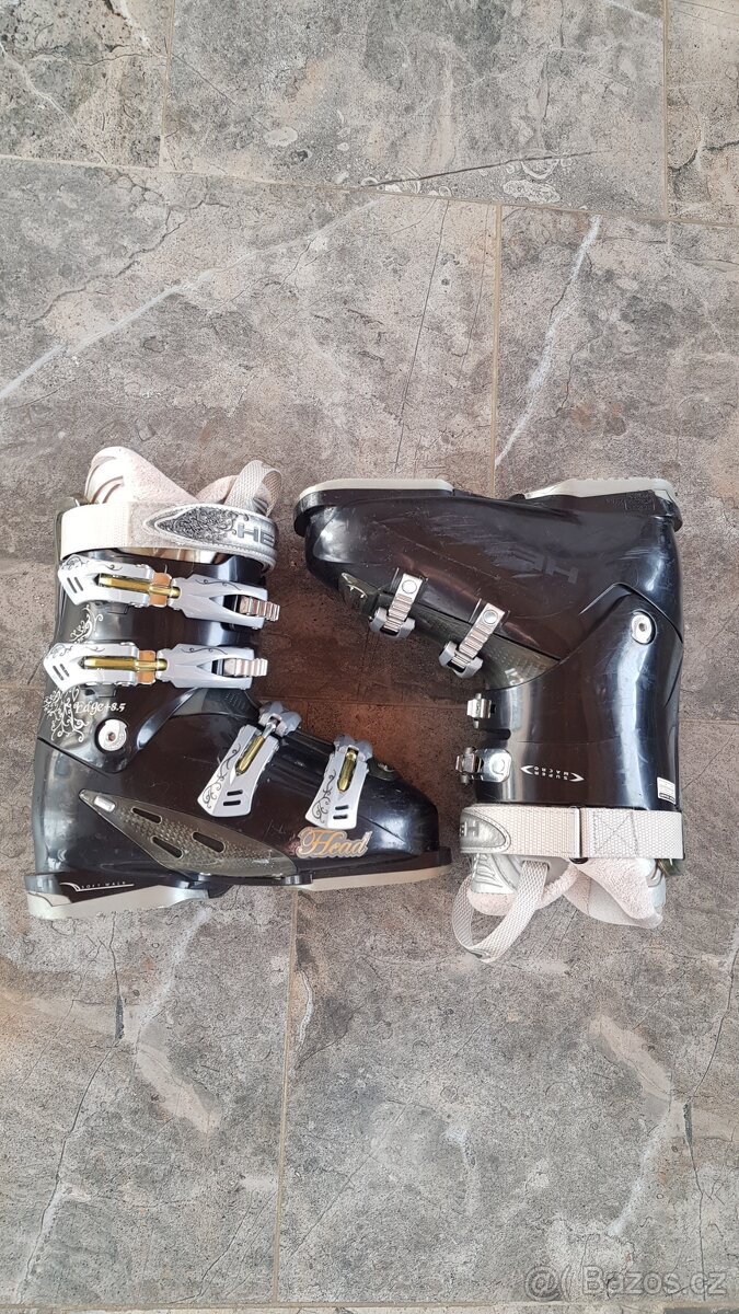 Dámské lyže 154 cm + hůlky 120 cm + lyžařské boty 25 cm - 4