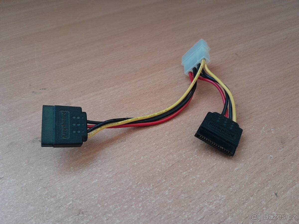 KABEL REDUKCE MOLEX NA 2X SATA (NAPÁJENÍ) IHNED K PRODEJI - 4