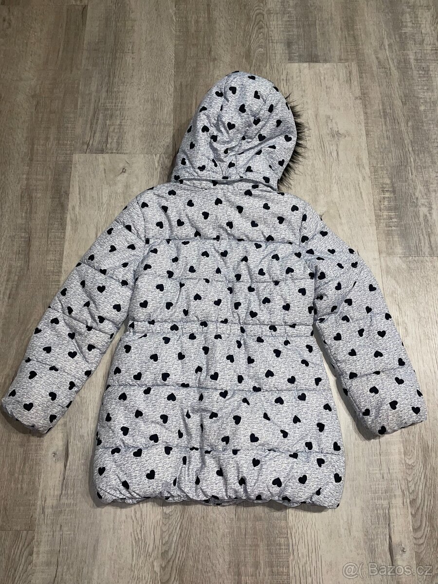 Zimní bunda srdíčka H&M - 4