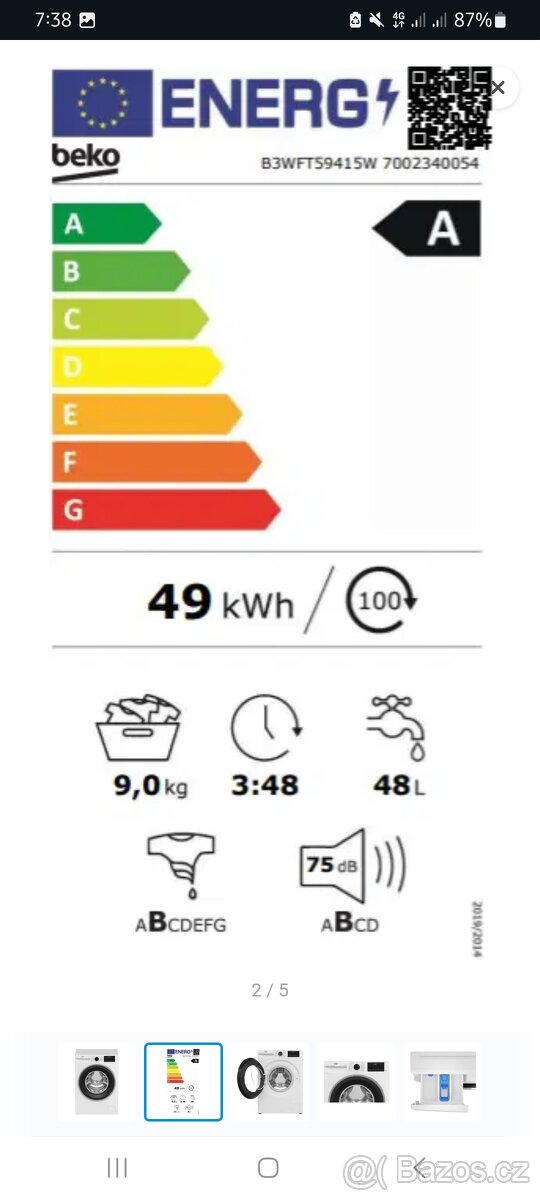Parní pračka becko - 4