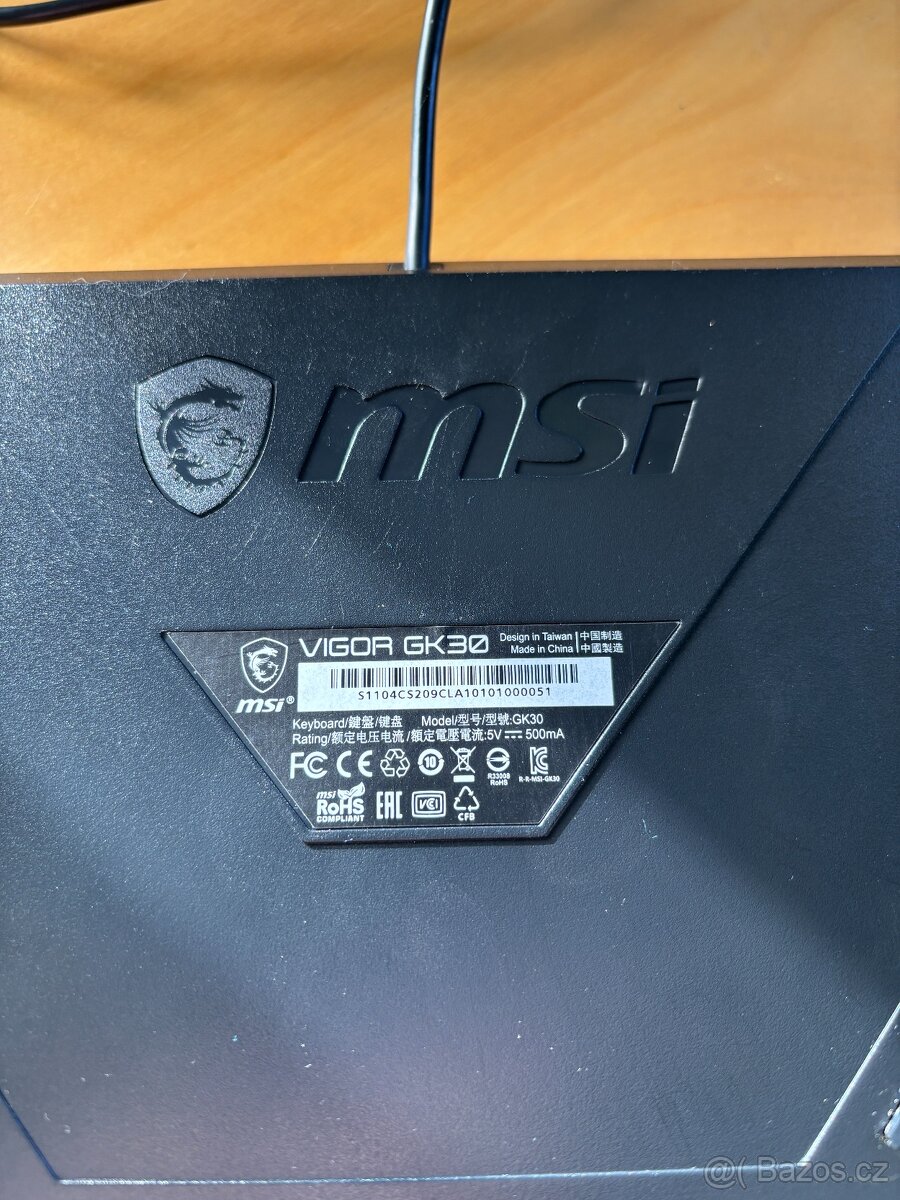 Herní klávesnice MSI Vigor GK30 I CZ Layout I RGB - 4