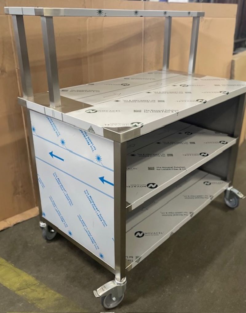 Nerezový stůl, pojízdný - 4