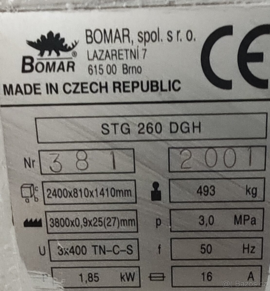Pásová pila Bomar STG 260 DGH + dopravnik - 4
