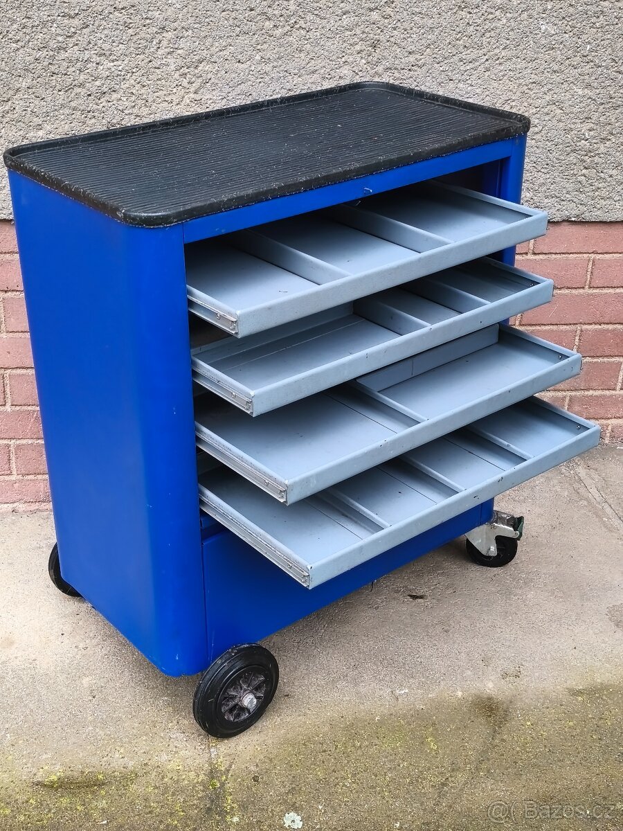 Prodám NEPOUŽÍVANÝ robustní PROFI dílenský vozík na nářadí.. - 4