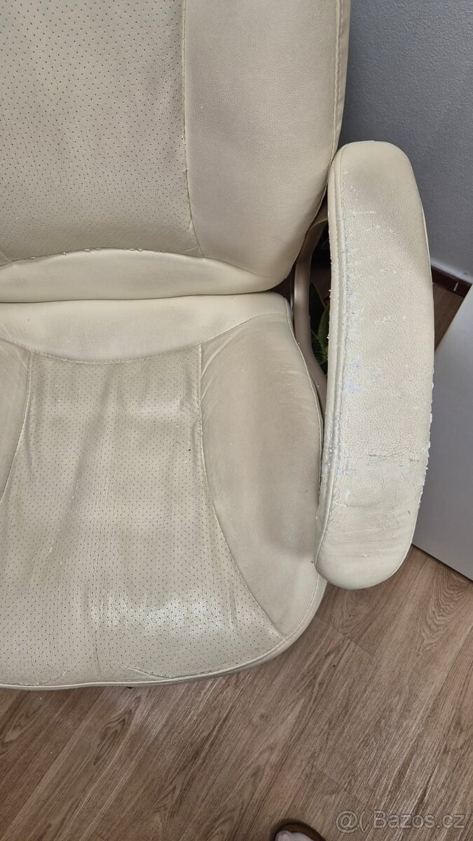 Bílé kancelářské/počítačové křeslo 2x - 4