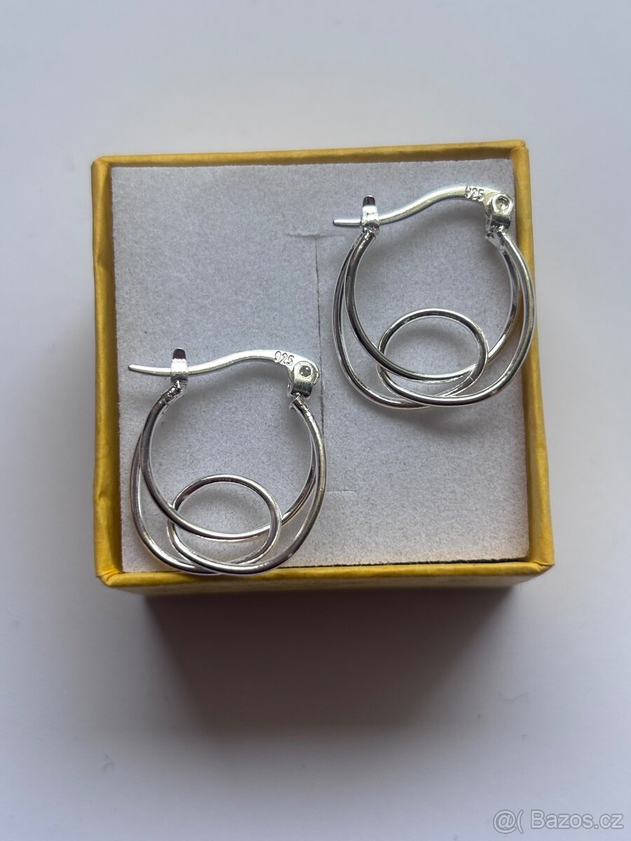 Nové stříbrné náušnice punc 925 - 4