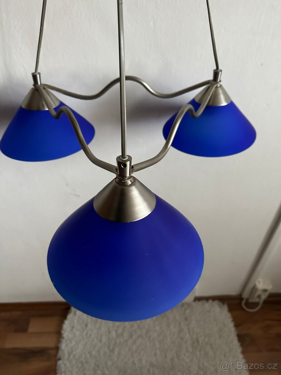 Krásný modrý lustr - 4