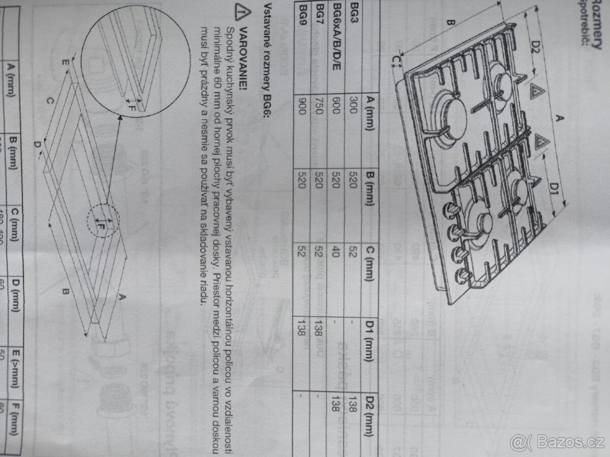 Plynová varná deska - 4