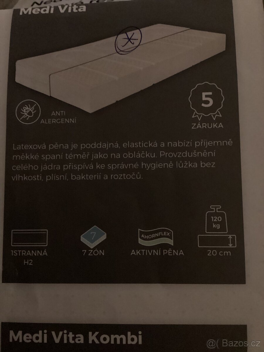 Prodám postel s roštem a motorovým polohováním - 4