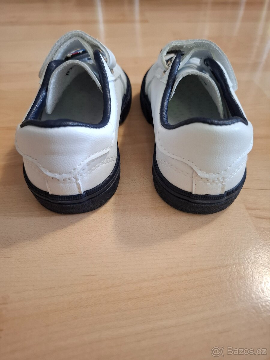 Botičky tenisky polobotky Apawwa velikost 22 bílo modré poli - 4