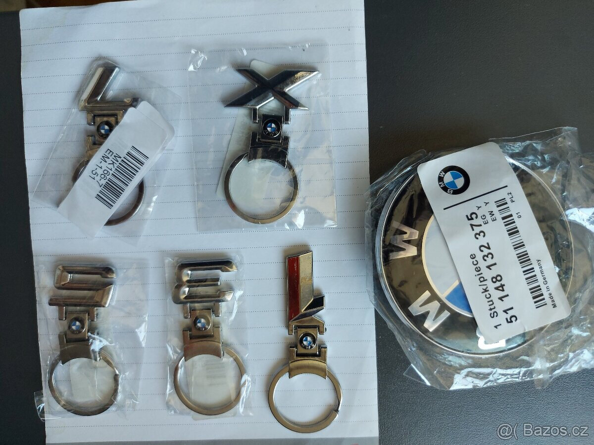 BMW logo, emblém, znak, krytky, čepičky, klíčenky - 4