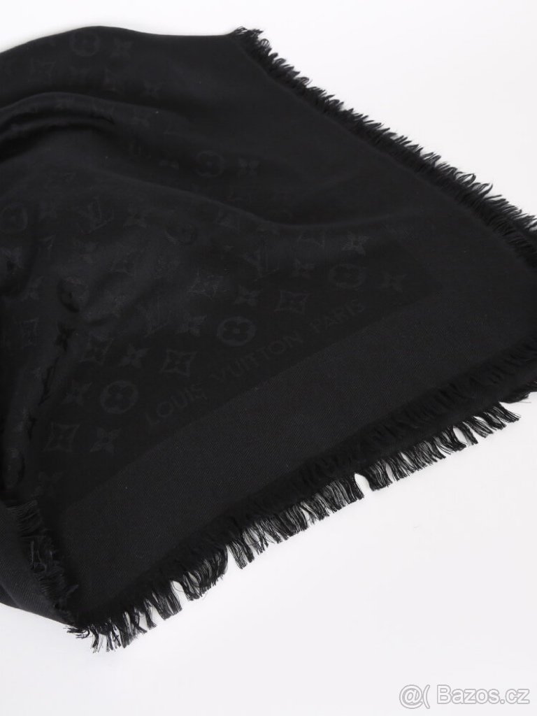 Šátek LOUIS VUITTON - Monogram Classic Shawl Noir - 4