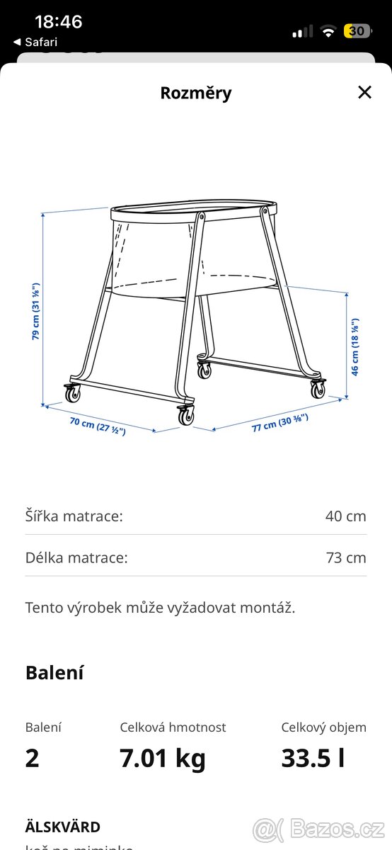 Postýlka, koš pro miminko - 4