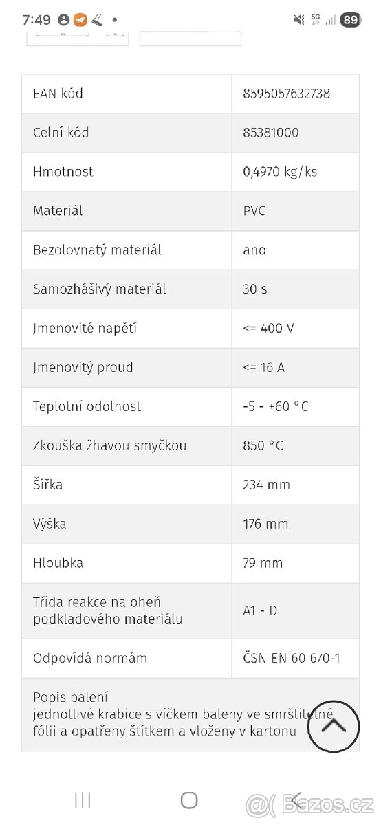 Rozhodná krabice Kopos 250/1 - 4