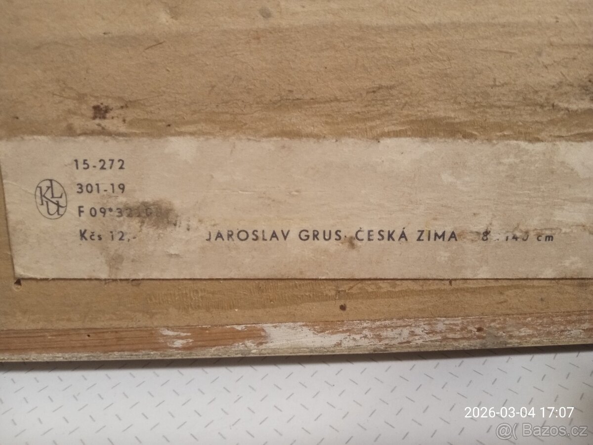 Obraz česká zima Jaroslav Grus - 4
