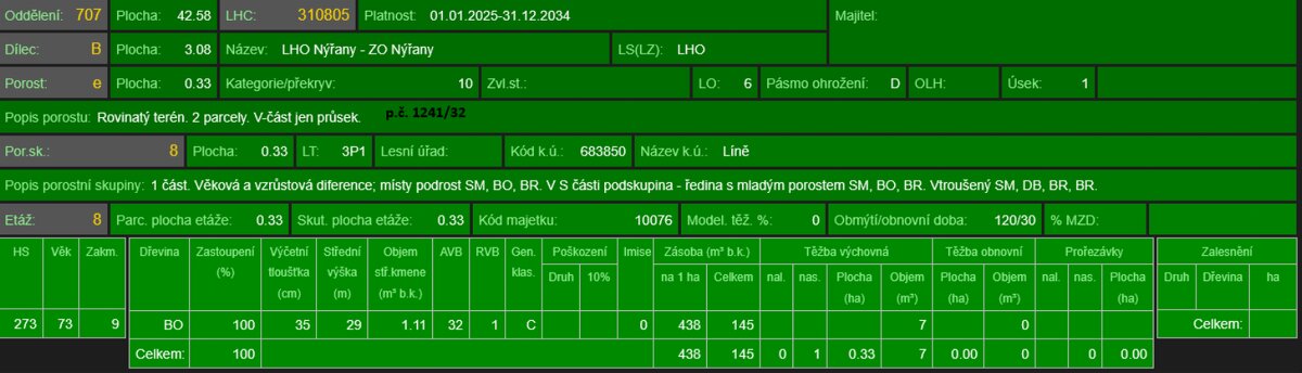 Prodej lesních pozemků k.ú. Líně - 4