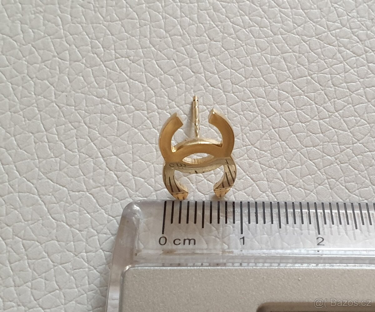 Zlaté náušnice 1,4 cm - 4