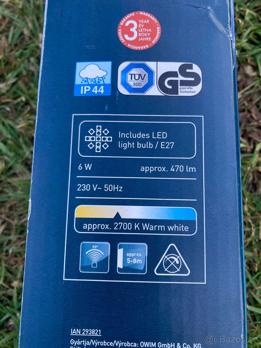 Venkovní nástěnné světlo LED se senzorem - 4